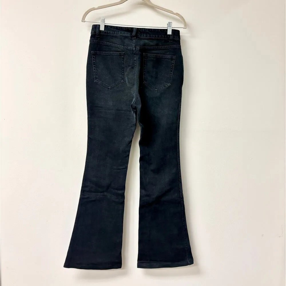 NWT Something Navy High Waisted Denim Bootcut Jeans Washed Black Women's Size 4 - Image 4