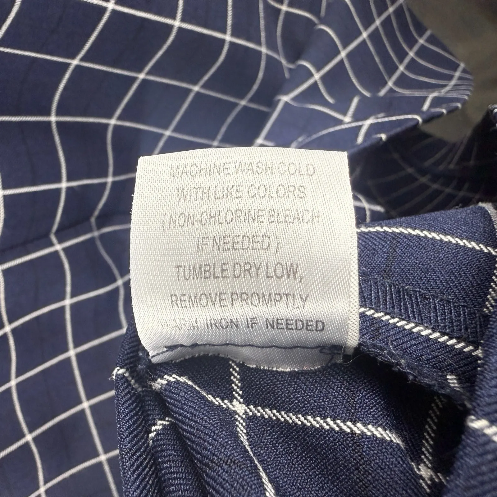 SweetSalt Navy Blue White Check Dress Size S Work Office Modest‎ Classy Pencil - Image 4