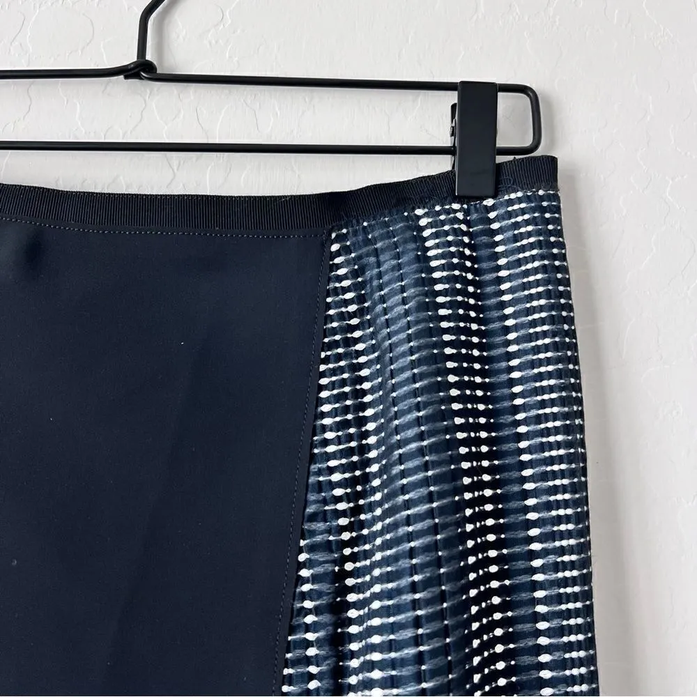 TAHARI Navy & Black Textured Panel Kim Pencil Skirt Sz 6 - Image 6