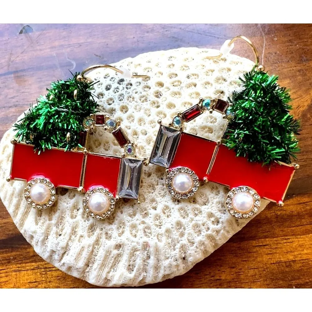 Trip to  Christmas Tree Farm Earrings Handmade Jewelry Home for Holidays… - Image 2