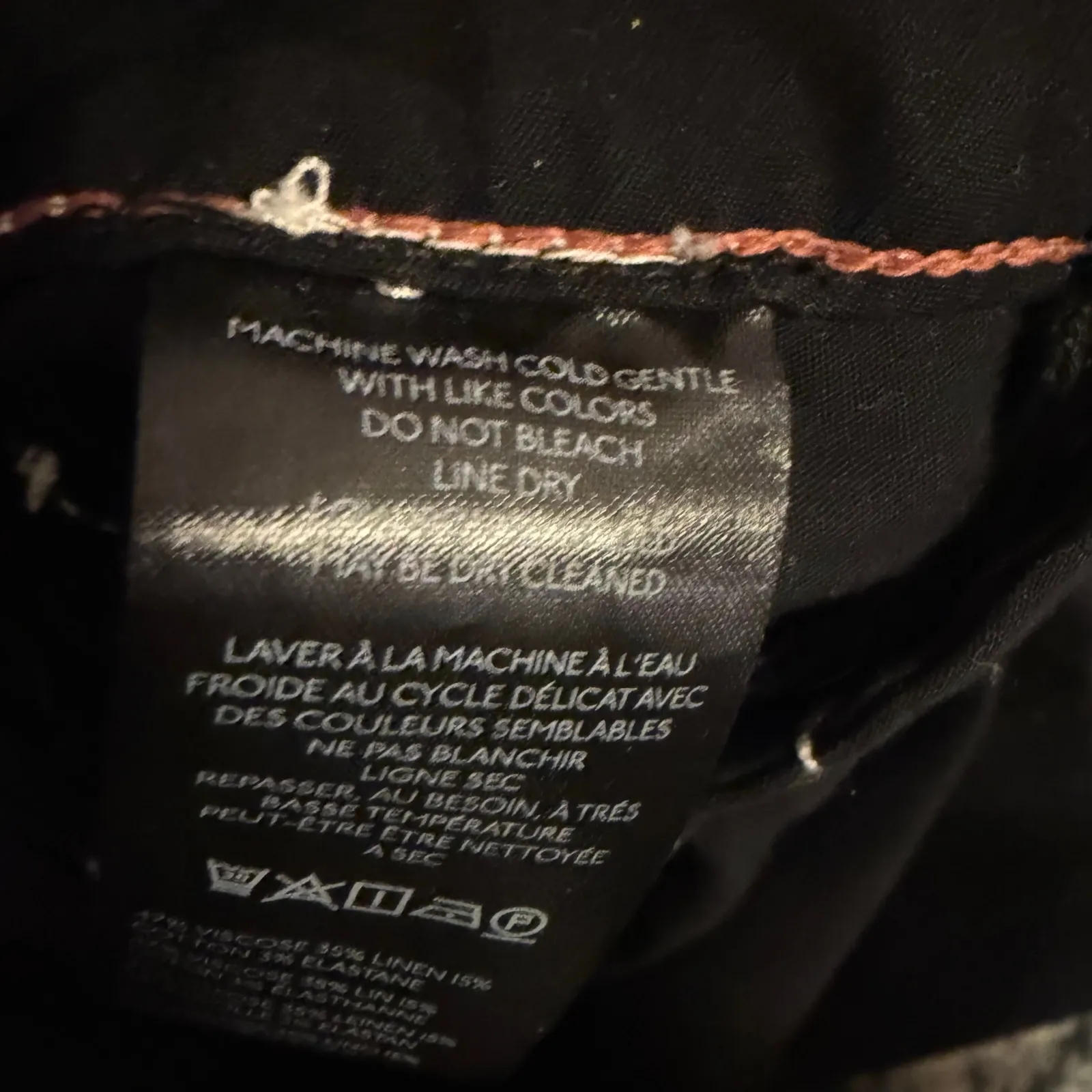 Maeve The Colette Wide Leg Crop Pant in Black Womens Size 31 Cotton Linen Blend - Image 12