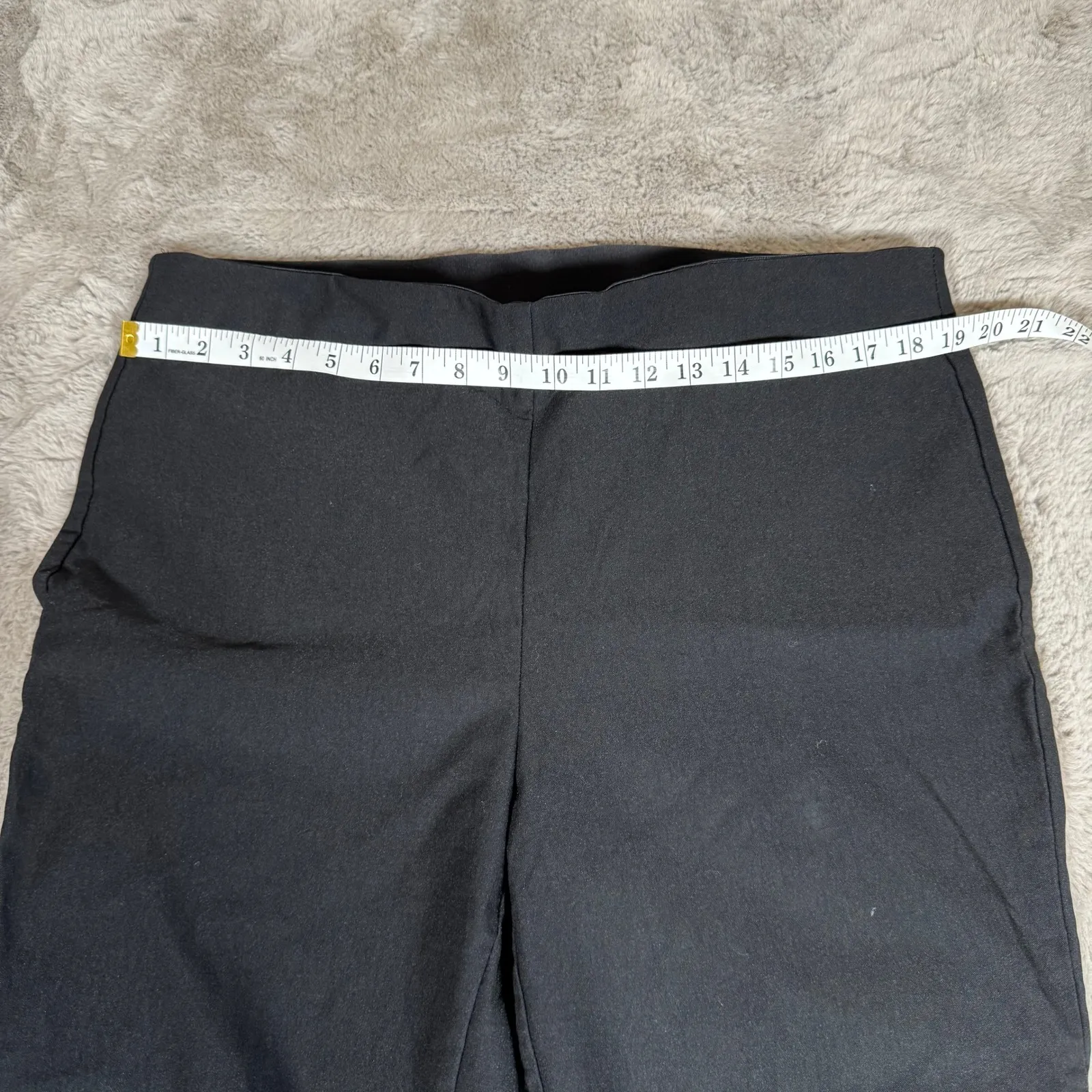 Chico's‎ Black Ponte Knit Slim Leg Ankle Pants with Button Detail Size 3R 16R - Image 4