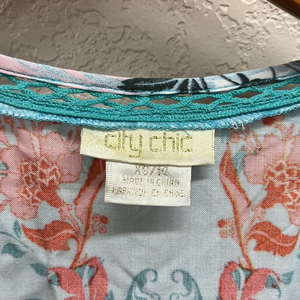 City Chic Floral Peasant Mini Dress 14 - Image 3