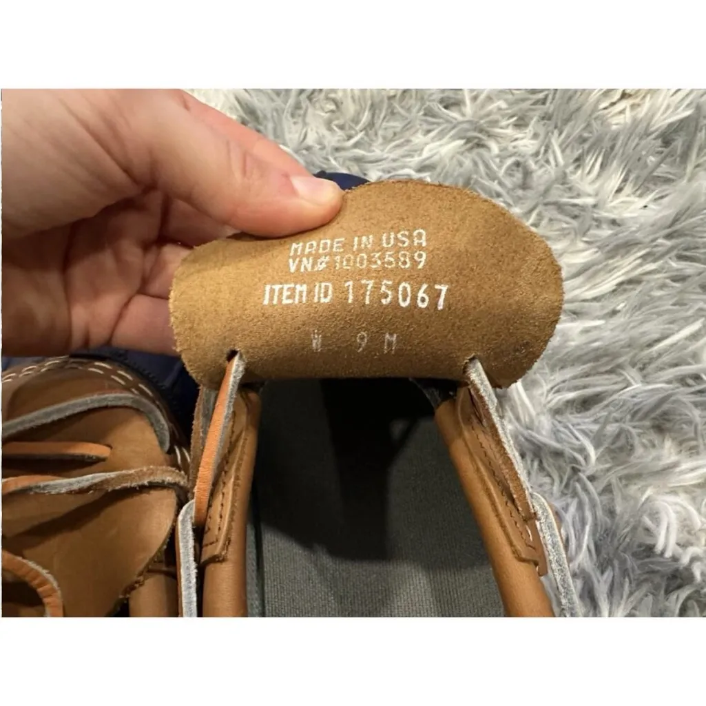 LL Bean Boots wide Brown Leather Low Top Waterproof Classic Women's 9 175067 Tan - Image 8