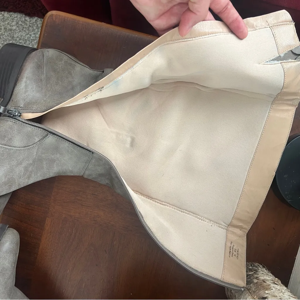 Journee Collection Gray Knee-High Women's Riding Boots Fall Casual 10 - Image 7