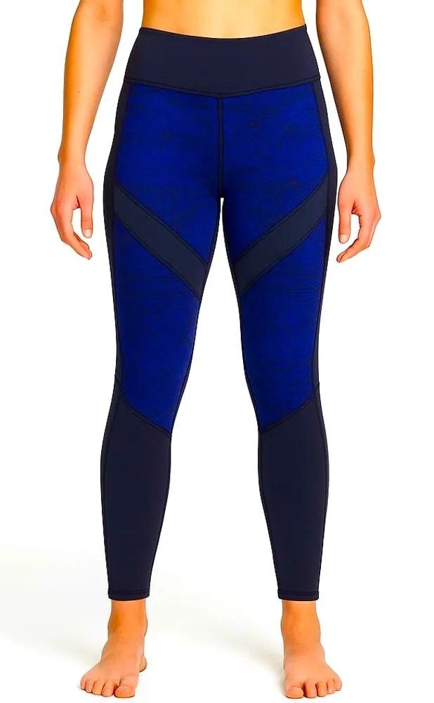 Threads 4 Thought Blue & Black High-Waisted Leggings – Sustainable Activewear - Image 1