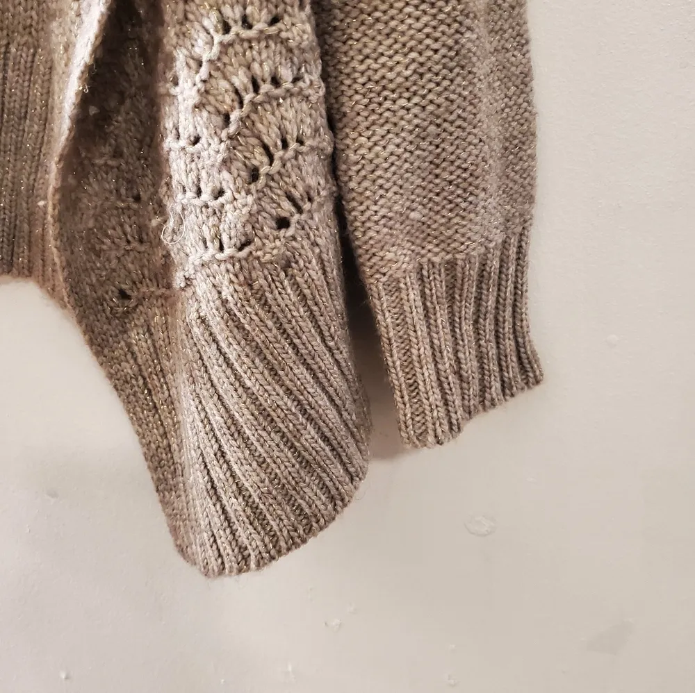 🔥SALE🔥American Eagle Grey Open Front Over Sized Knit Cardigan M - Image 6