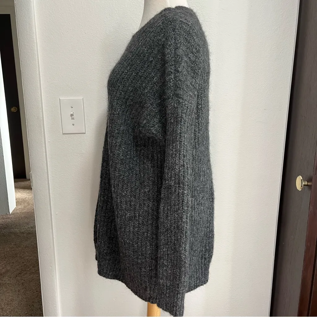 DENIM & SUPPLY CO. RALPH LAUREN Charcoal Crewneck Oversized Tunic Sweater Size S - Image 2