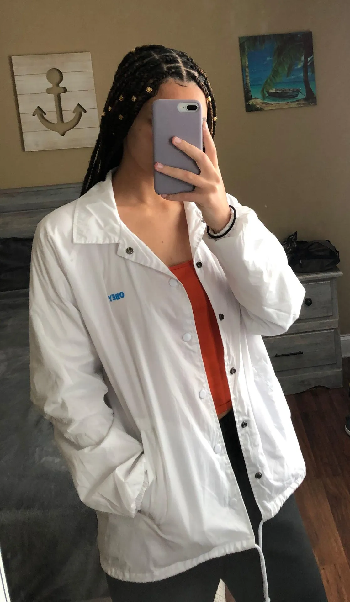 Obey button up windbreaker - Image 2