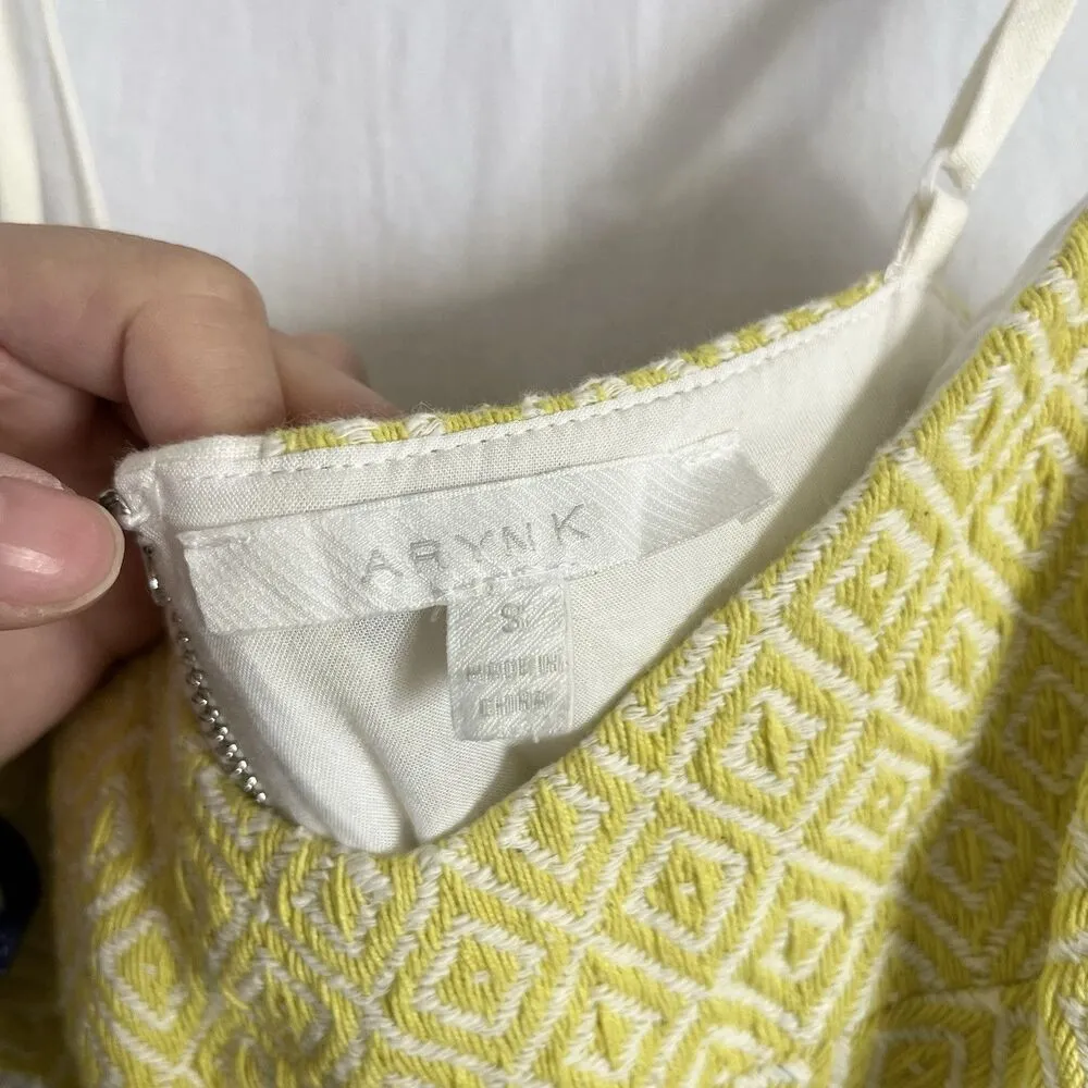 Arynk Slip Dress Coquette Women S Cutout Highlow Babydoll Y2K Yellow Ivory - Image 5