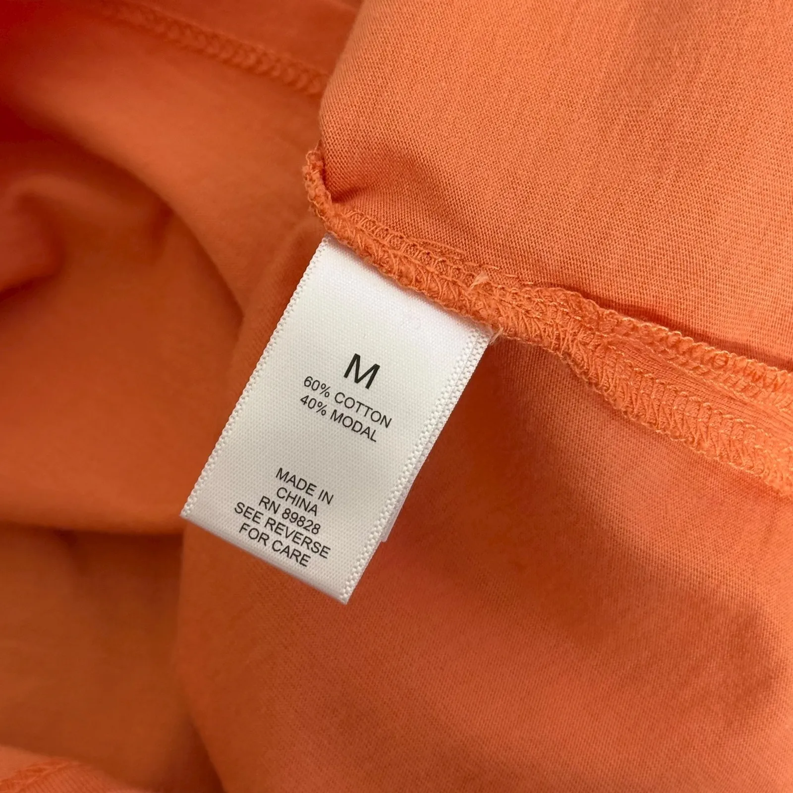 LOGO by Lori Goldstein The Tee Short Sleeve V Neck Top Size M Orange Minimalist‎ - Image 7