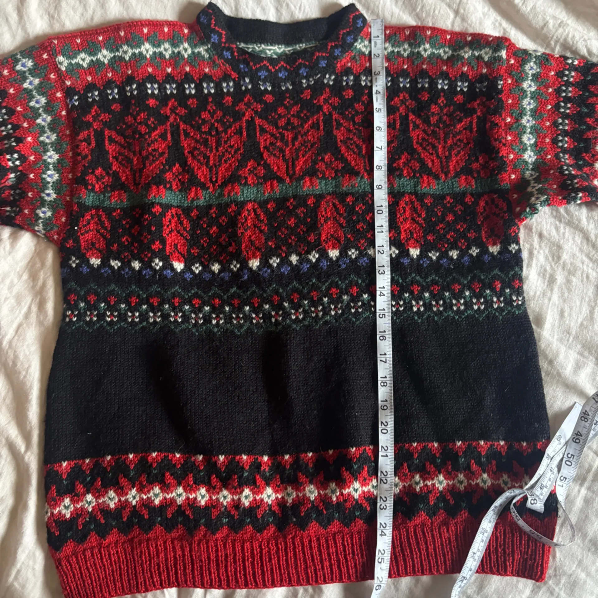 Handmade Fox Pattern Knit Sweater Nordic Style - Image 7