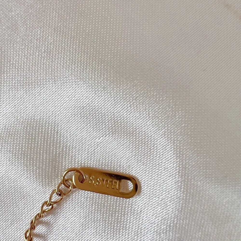 18K Gold Plated Butterfly Mother Of Pearl Bracelet Stainless Steel Jewelry White - Image 6