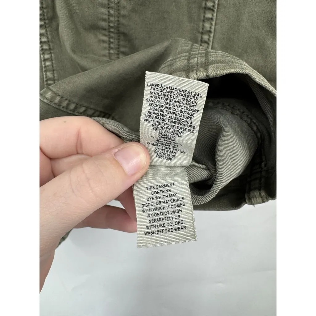 Free People Mini Skirt Women 0 Army Green Grunge Utility Skater Punk Granolagirl - Image 5