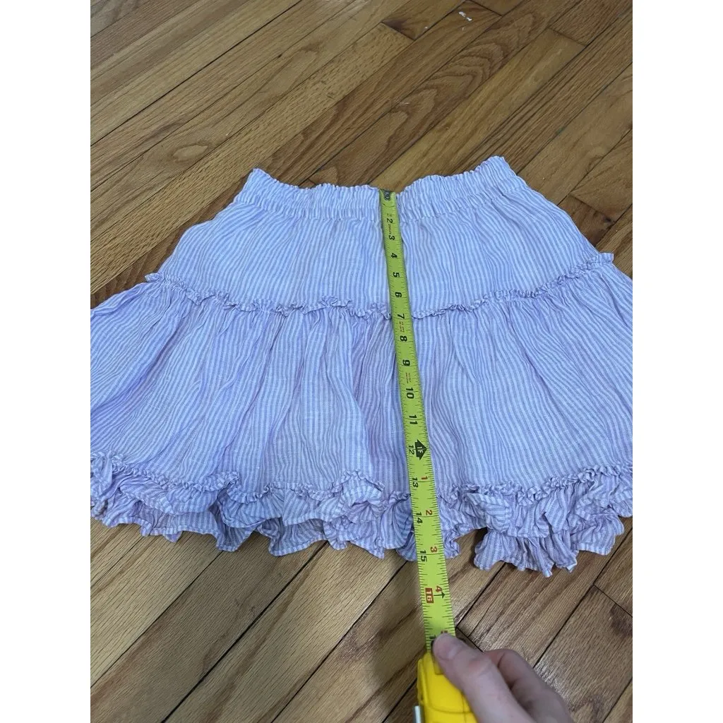 Hill House Paz Linen Purple Stripe A - Image 6