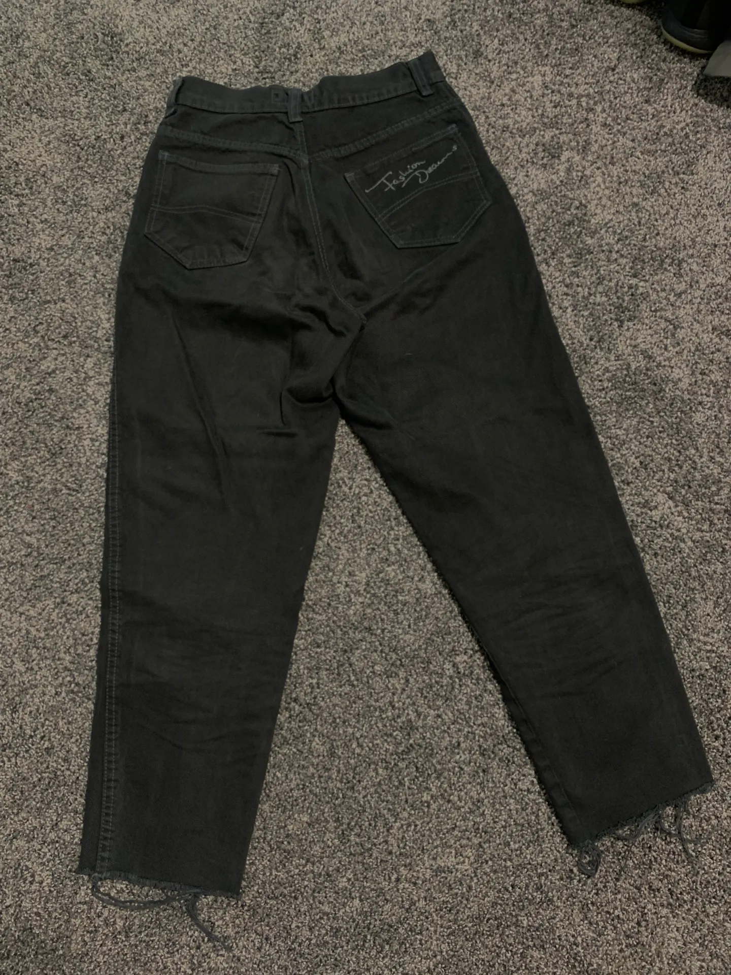 Black High Waisted Mom Jeans - Image 4