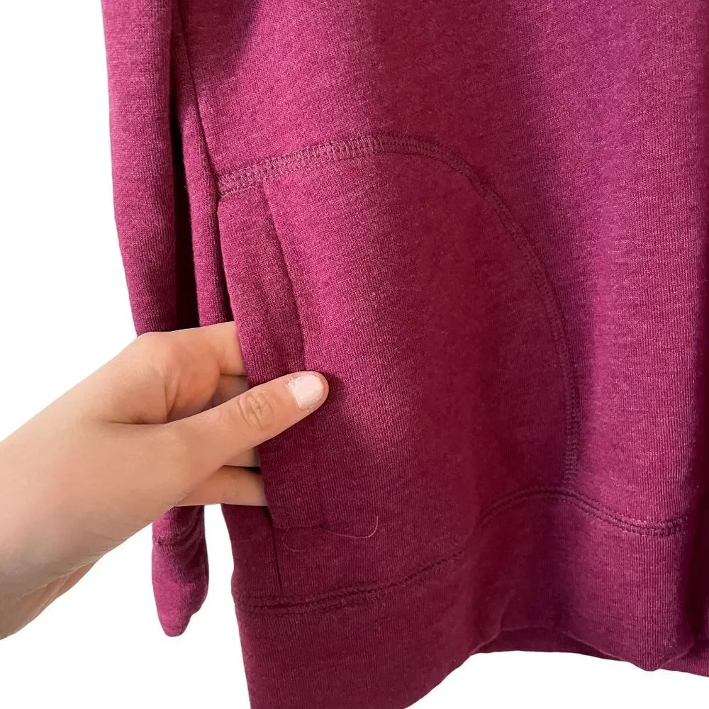 State of Mine pink fleece pullover pockets half zip casual winter thermal warm - Image 5