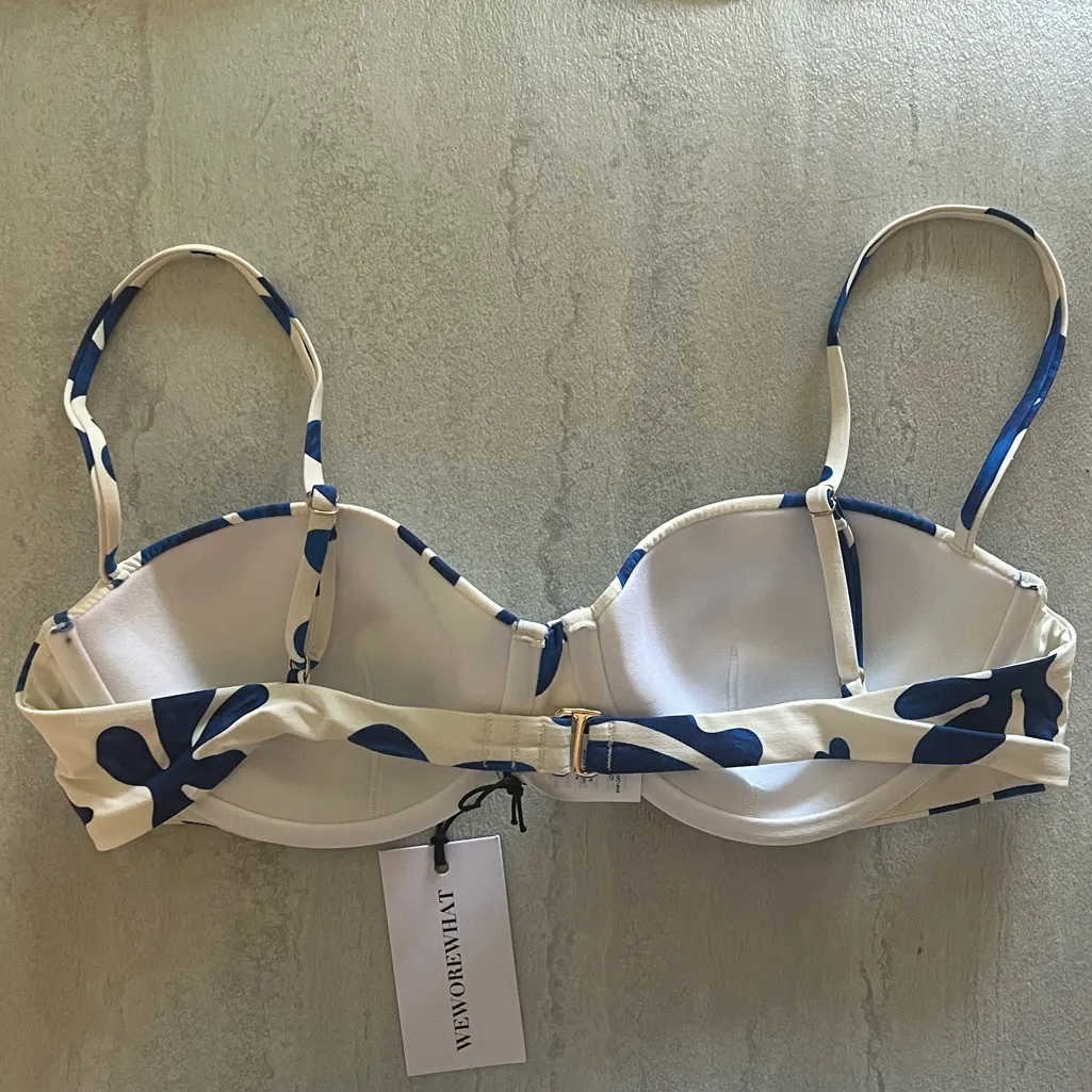 {WeWoreWhat} Brand New Balconette Abstract Leaves Bikini Top - Image 13