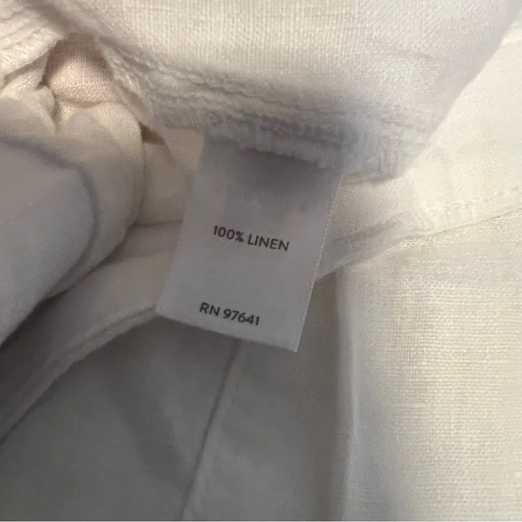 J. Jill love linen white wide leg crop pants size XL Tall NWT 100% linen - Image 9