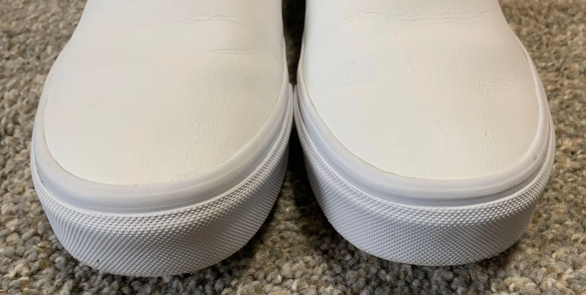 Vans White Leather Slip On - Image 8