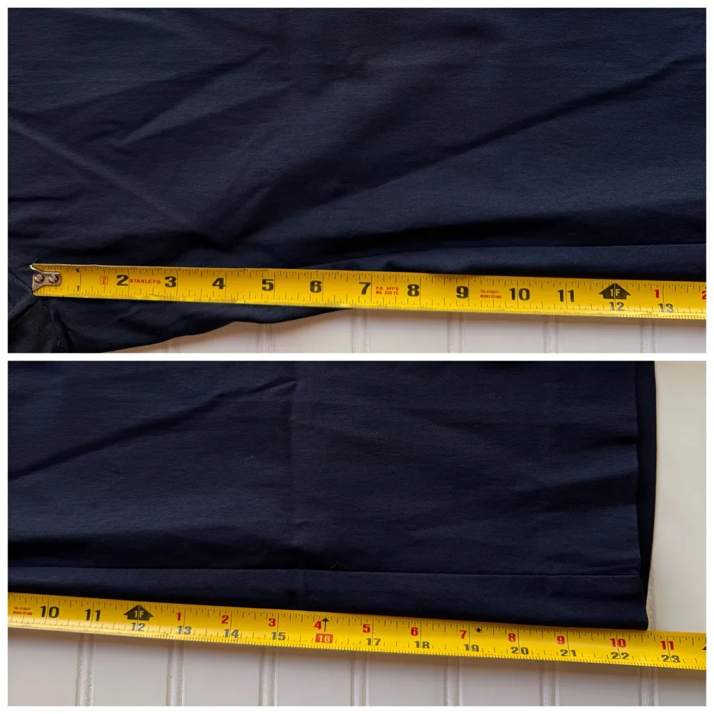 Chicos So Slimming Brigitte Straight Leg Ankle Cropped Pant Navy Blue Size 10 - Image 5