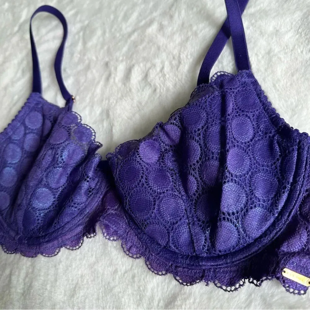 Savage x Fenty Mod on the Moon Fashion Bra Purple Size 34D - Image 4