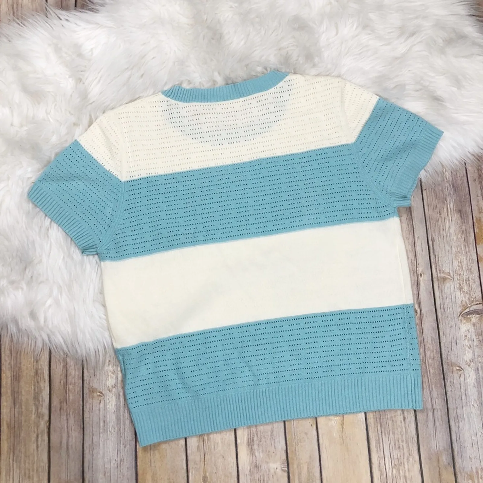 🆕 ModCloth Day Brightened Sweater in Sky Large‎ - Image 8
