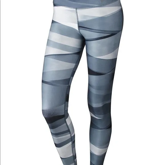 Nike Size S Dri-Fit Power Legend 2.0 Gray Ribbon Wrap Training Tights Leggings - Image 6