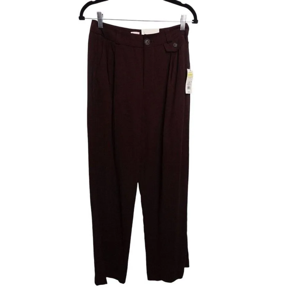 ✨A New Day Women's High-Rise Relaxed Fit Baggy Wide Leg Sz 8 Brown Trousers✨ - Image 4