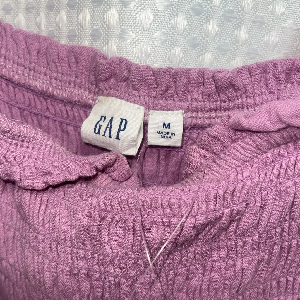 GAP Women’s Smocked Midi Dress Lavender Purple Size M NWT - Image 5