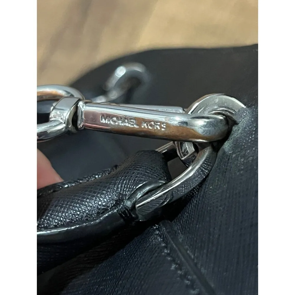 Black Michael Kors Emma bag with strap - Image 6
