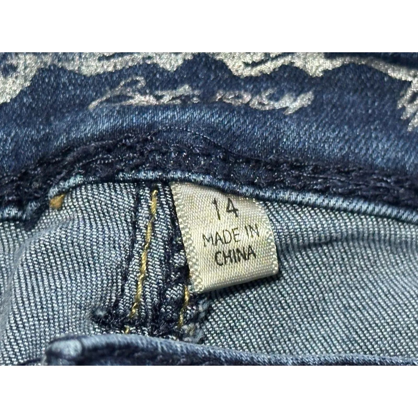 Seven7 Women's Blue Tummyless High Rise Skinny Jeans Size 14 - Image 5