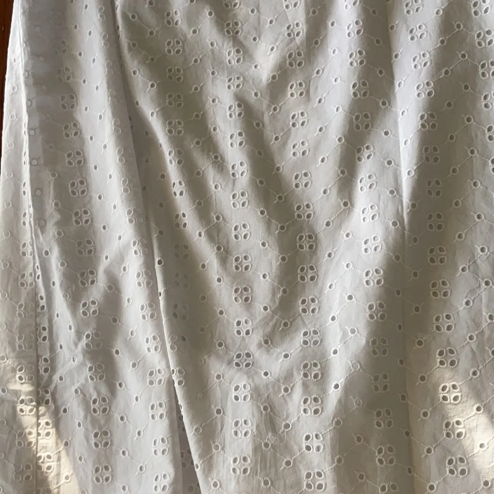 NEW J. Crew White Eyelet Off the Shoulder Dress Small S J0976 Chic Preppy NWT - Image 5