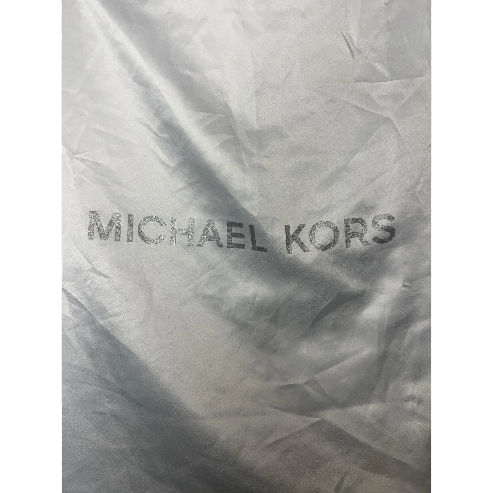 Michael Kors Dust Bag White Satin Logo Drawstring Storage Pouch One Size - Image 2