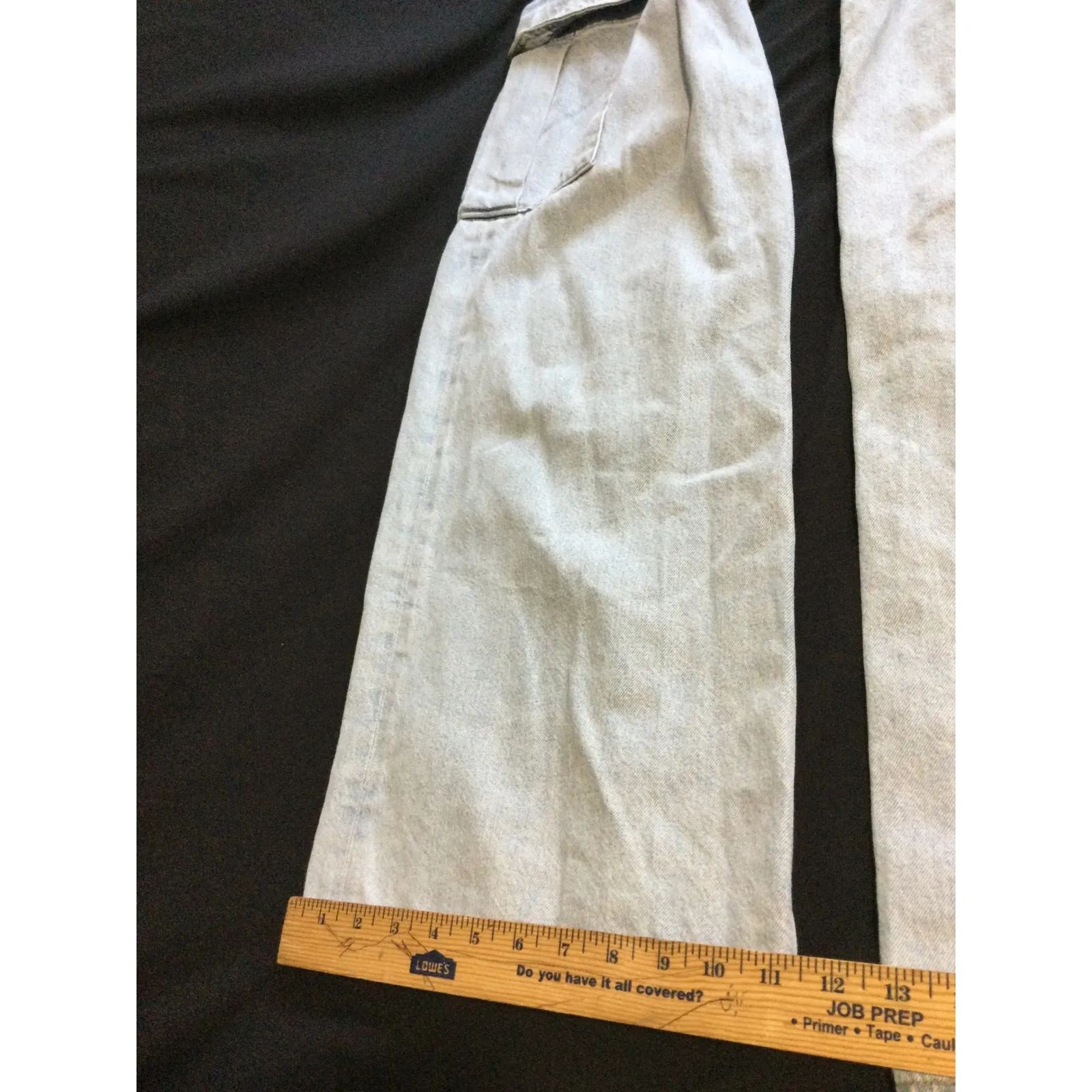 Windsor Light Wash Wide Leg Cargo Jeans High Waist Denim Utility P size‎ XS - Image 2