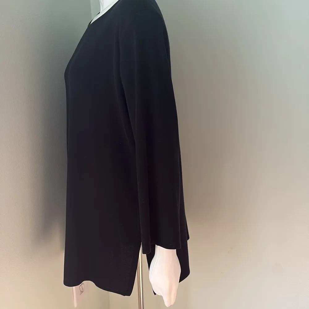Misook Long Sleeve Black Tunic Medium - Image 5
