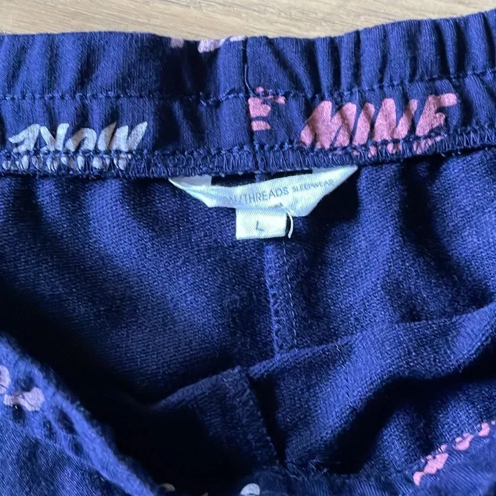 Grayson Threads Blue Love Quotes Shorts & Long Sleeve Pajama Set Size Large - Image 7