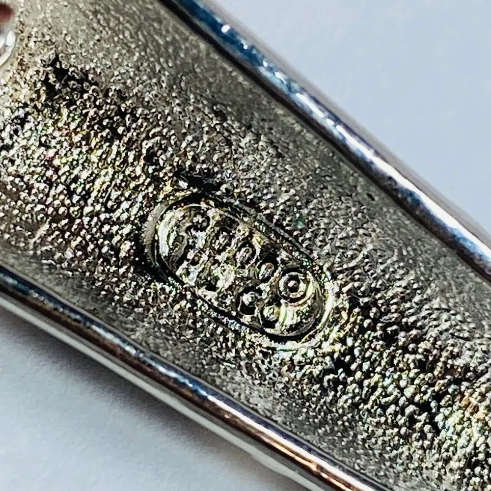 Lighthouse Brooch Pendant PS&CO Black White Silver Tone Metal Enamel Ocean Beach - Image 12