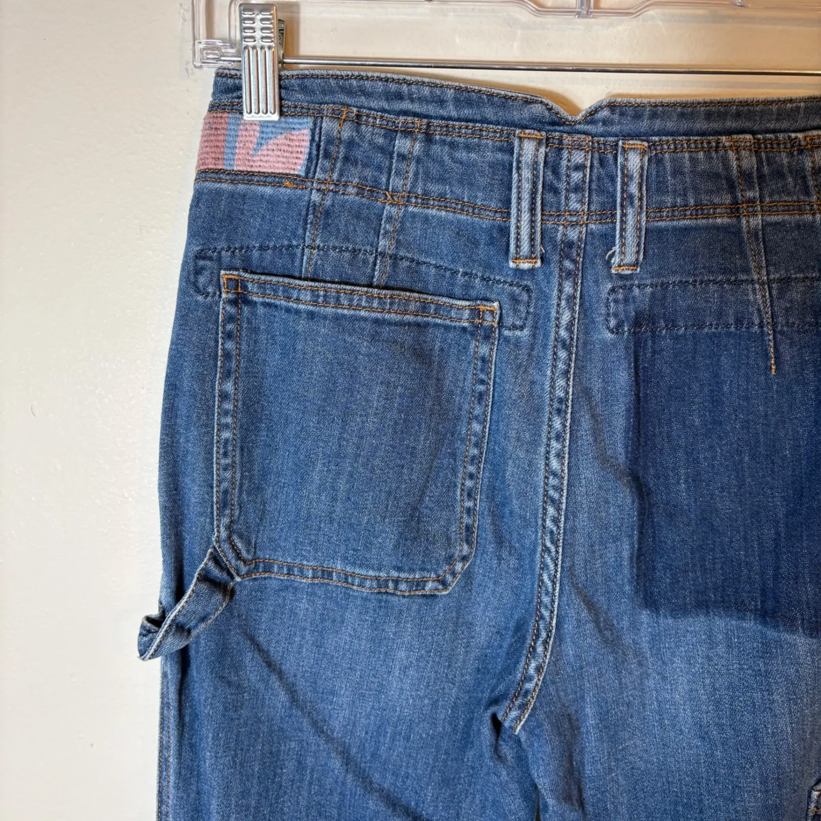 Pilcro & the Letterpress Patchwork Carpenter Jeans Straight Size 25 - Image 11