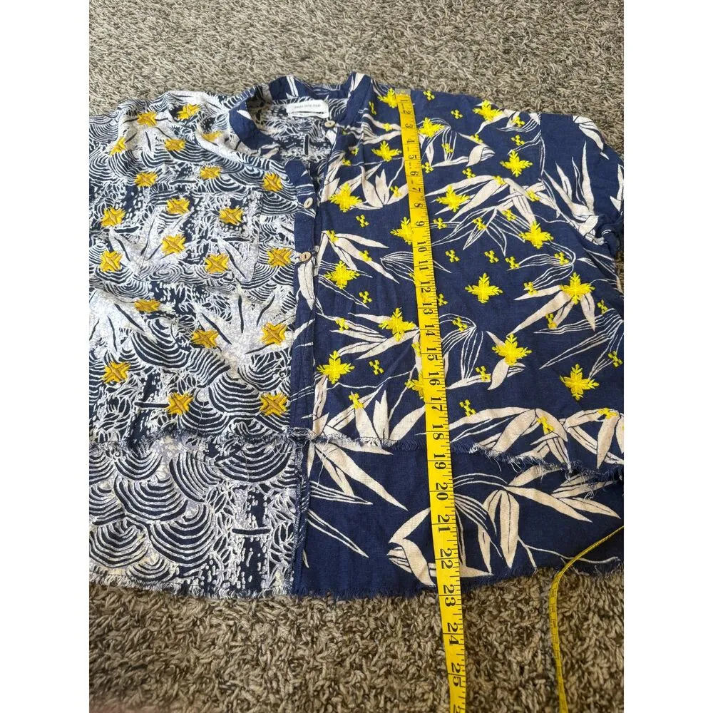 Urban Outfitters Embroidered Button Up Top Womens Sz XS Linen Blend Beachy Boho - Image 9