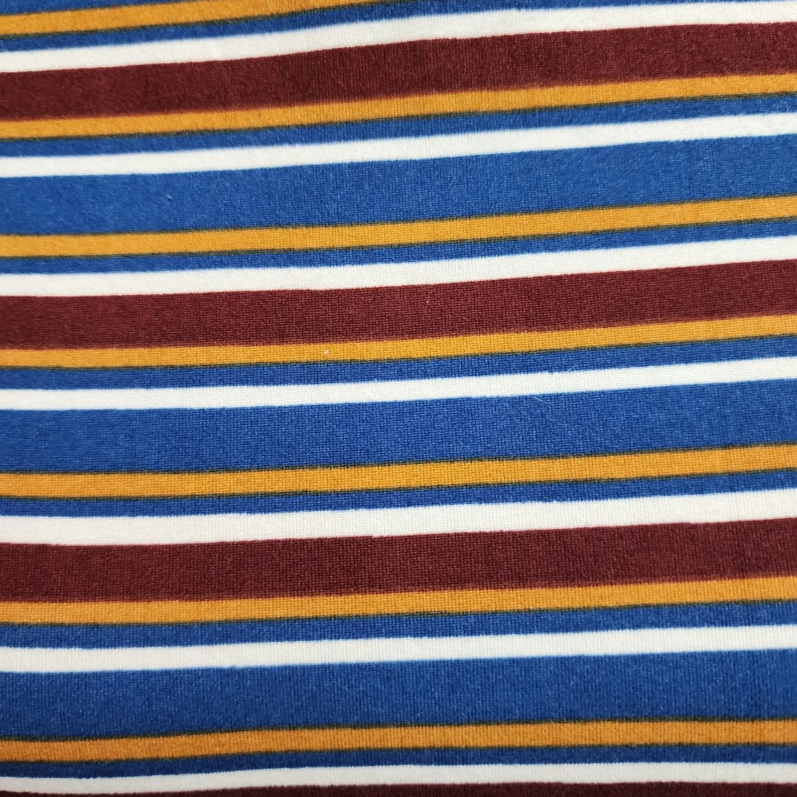 Agnes & Dora XL Tunic Top Blue Brown Red Stripe Short‎ Sleeve Made in USA - Image 5