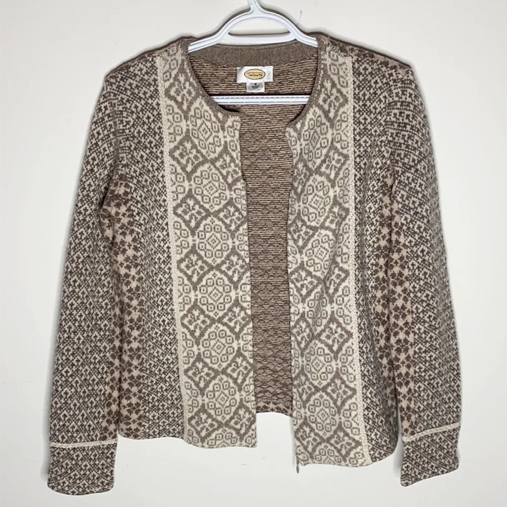 Talbots ethnic lambswool patterned sweater size M - Image 24