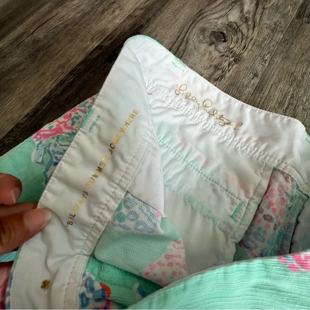 Lilly Pulitzer the Callahan short Minty fresh fan sea size 4 - Image 7