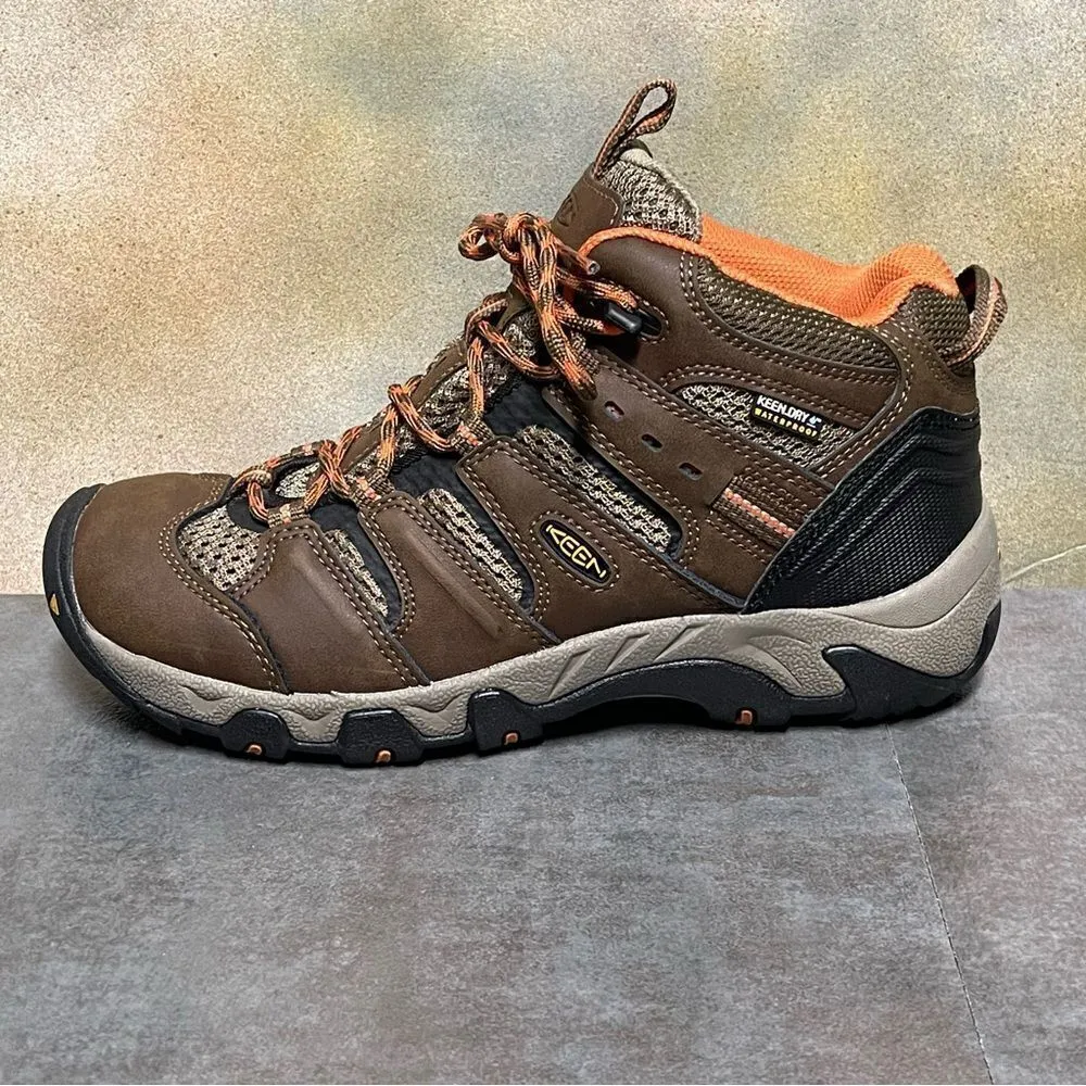 KEEN Koven Women's Waterproof Mid Hiking Boots Dark Earth/Arabesque Size 7.5M - Image 13