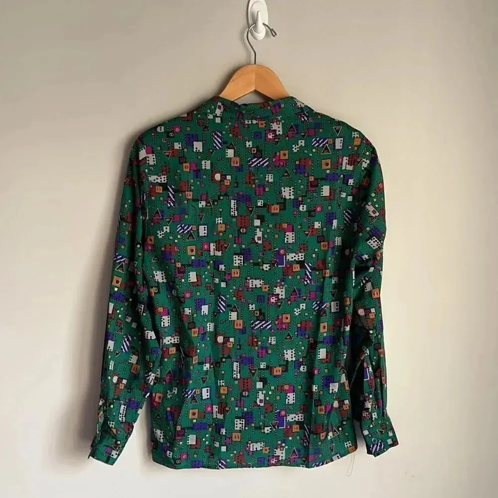 Vintage diane von Furstenberg printed button down shirt - Image 2
