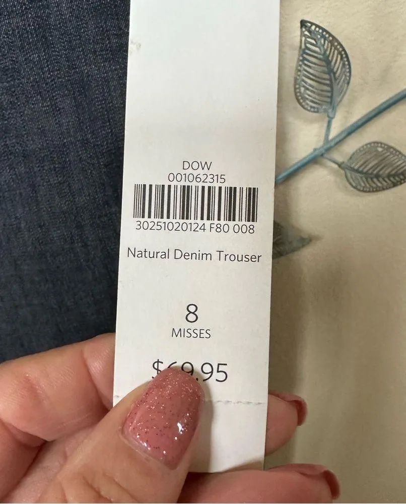 Coldwater Creek Natural Fit denim trouser Sz 8 NWT - Image 4