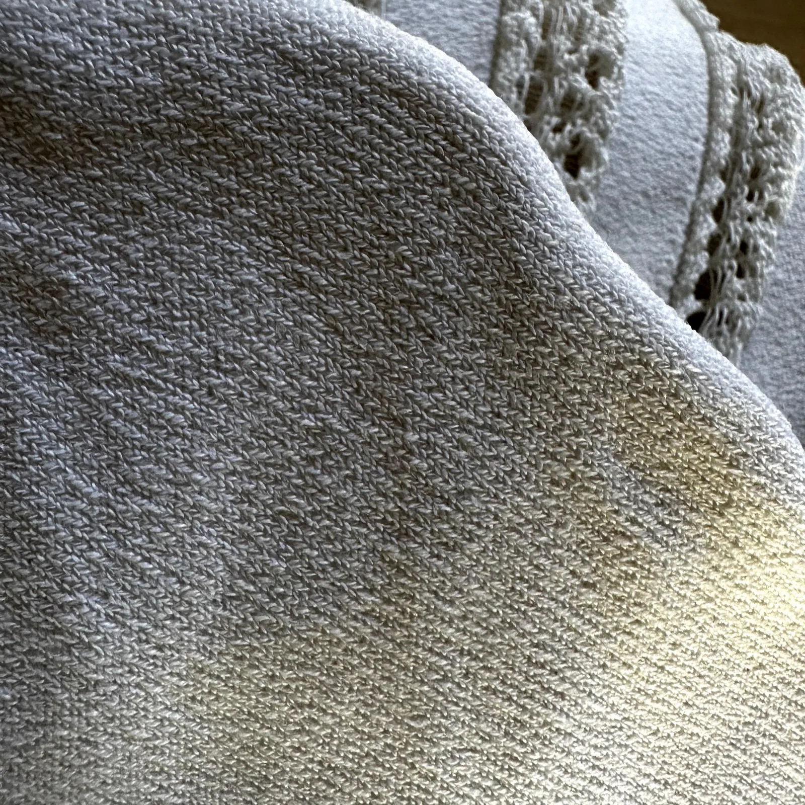 Alaia Fit & Flare Dress Pleated Eyelet Knit Crew Neck Viscose Silk White 40 8 L Size L - Image 6