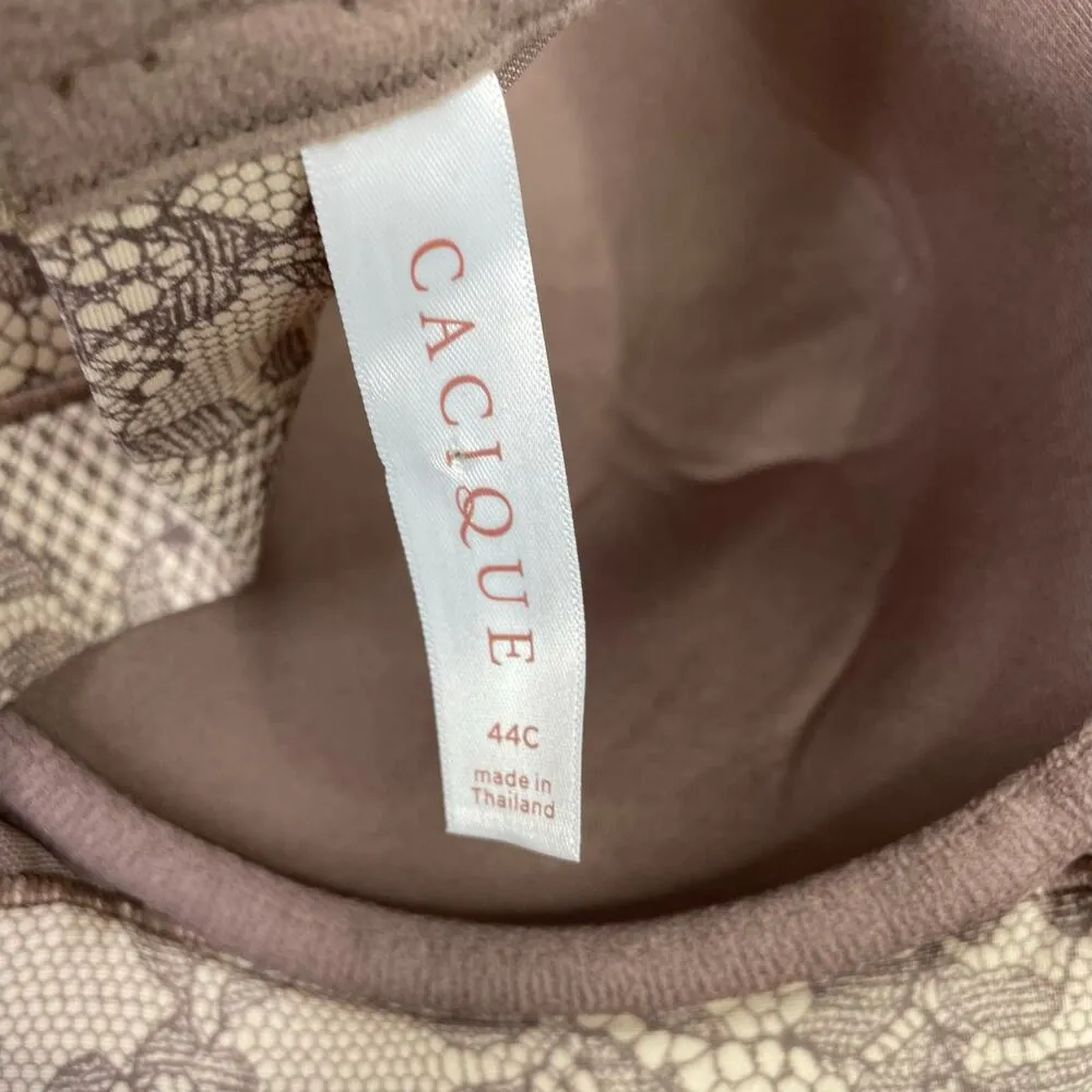 Cacique Comfort Bliss Lightly Lined Full Coverage Underwire Bra Lace 44C New - Image 12