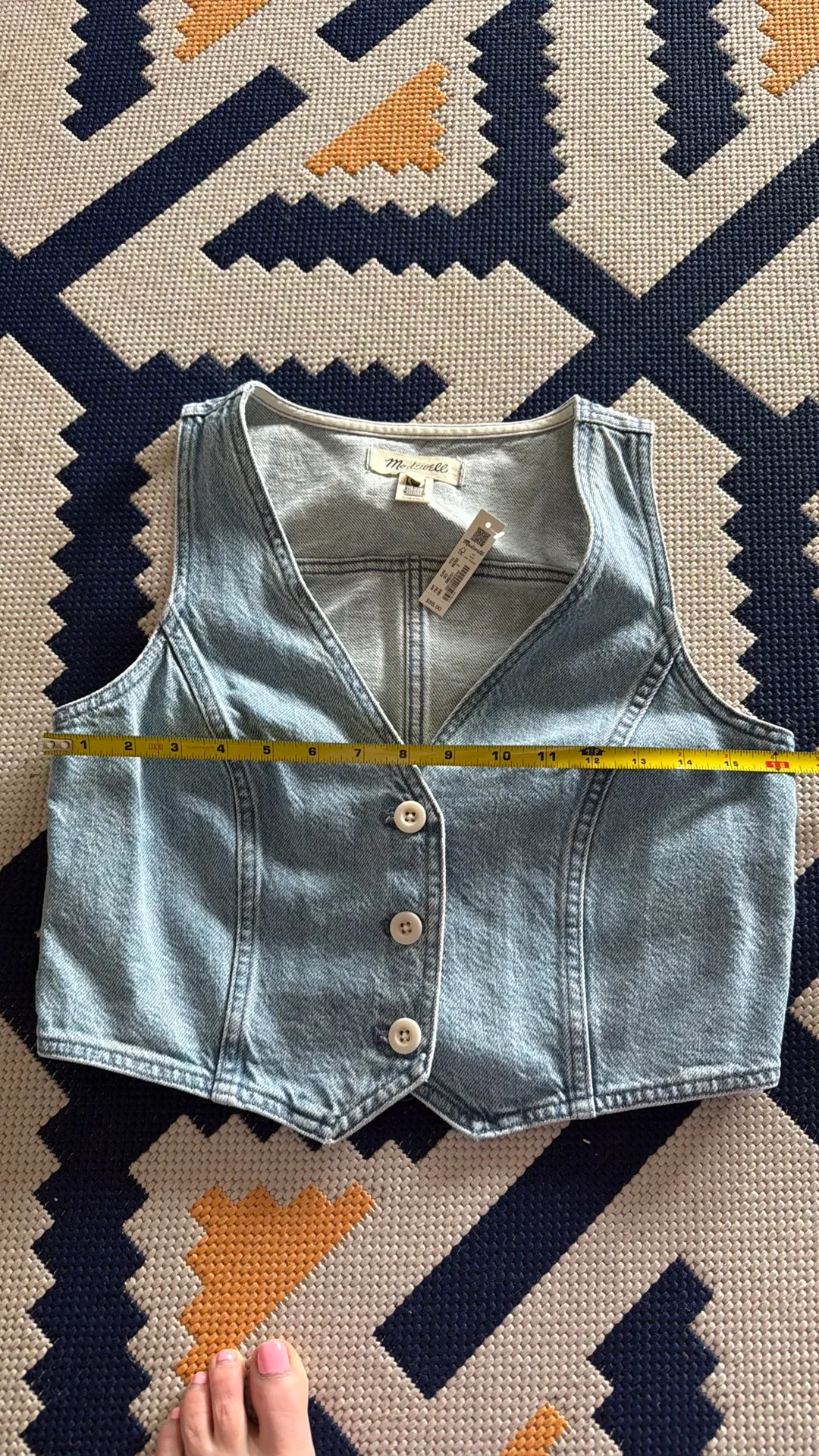 Denim Vest NWT size 2 - Image 3