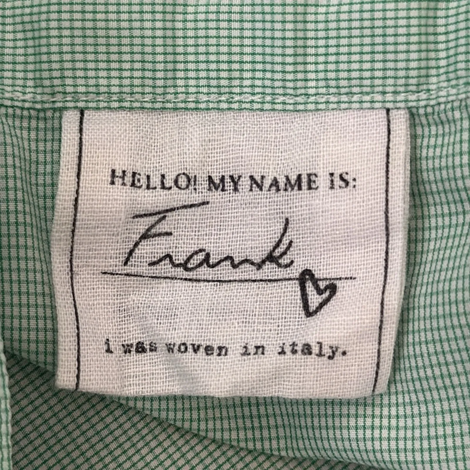 Frank & Eileen Frank Green Cotton Micro Check Button Up Long Sleeve Shirt - Image 5